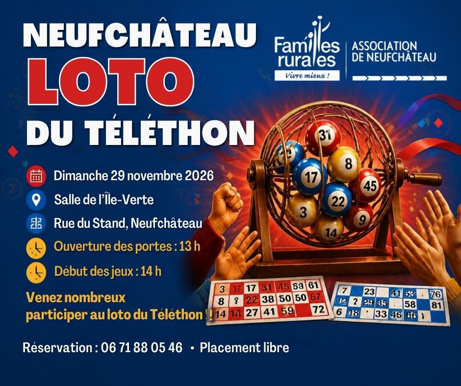 LOTO DU TELETHON à NEUFCHATEAU